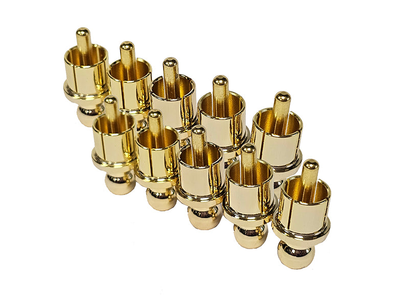 ConneX RCA Jack Gold-Plated “Shorting/Input” Protection Caps Set of 10