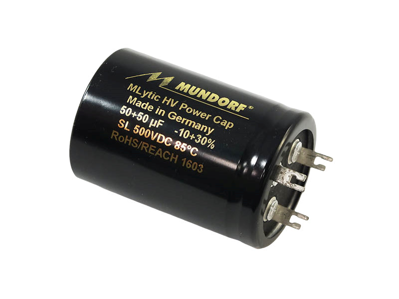BB Mundorf Electrolytic Capacitor 50+50uF 500Vdc MLytic® HV Series Dented (1 piece available)
