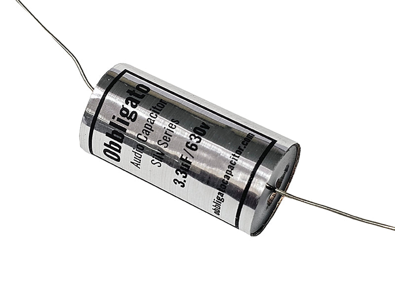Obbligato 3.3uF 630Vdc “New” Silv Series Metalized Polypropylene Film Capacitor Axial Lead