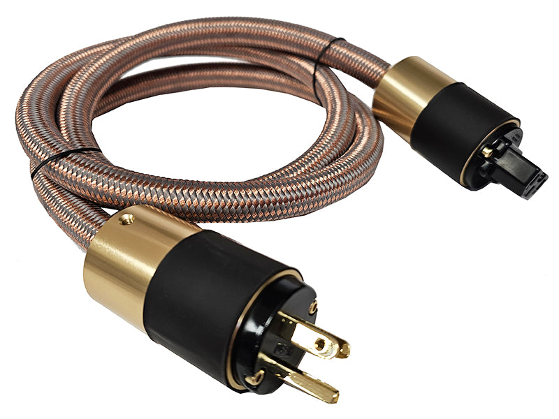 ConneX “Premium” Terminated AC Power Cord Gold-Plated AC Plugs 1.5M