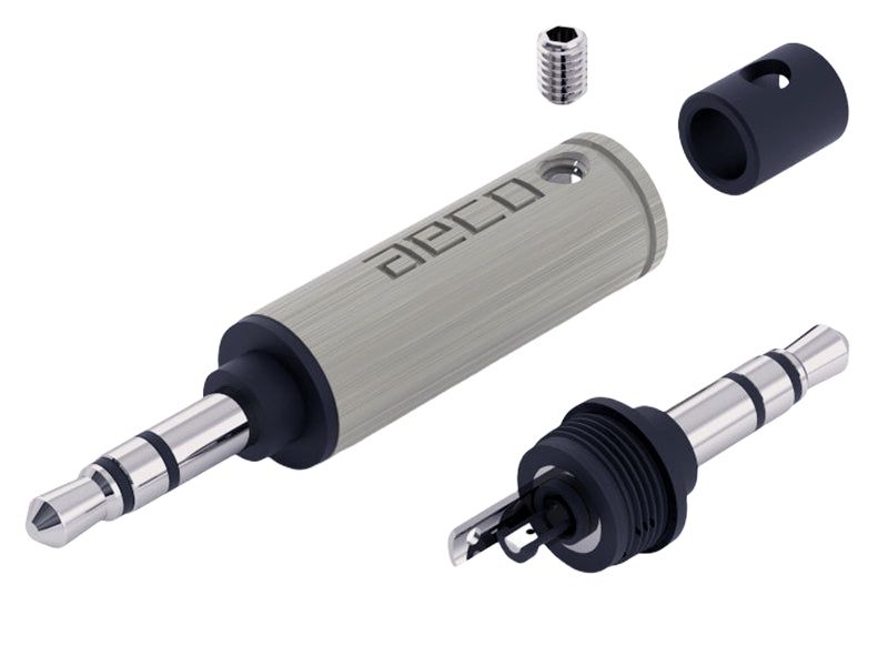 AECO Connector AT3-1331S Series Silver-Plated Tellurium Copper 3.5mm (1/8") Stereo TRS Plug