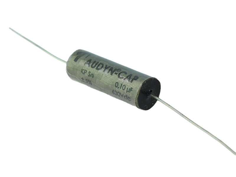 Audyn Capacitor 0.10mF 630Vdc 5% Tolerance Axial Lead KP SN Series Tin Foil Polypropylene