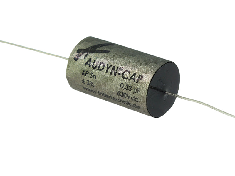 Audyn Capacitor 0.33mF 630Vdc 2% Tolerance Axial Lead KP SN Series Tin Foil Polypropylene