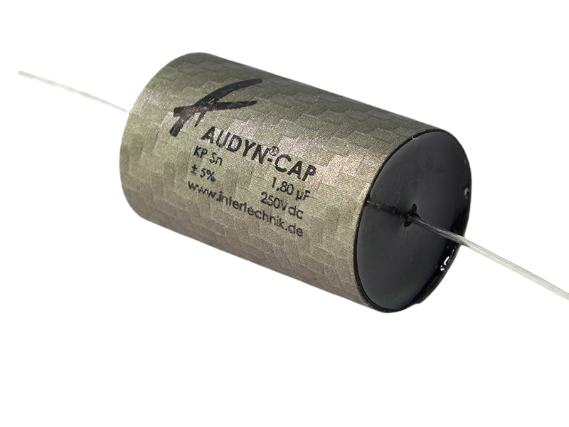 Audyn Capacitor 1.80mF 250Vdc. 2% Tolerance Axial Lead KP SN Series Tin Foil Polypropylene