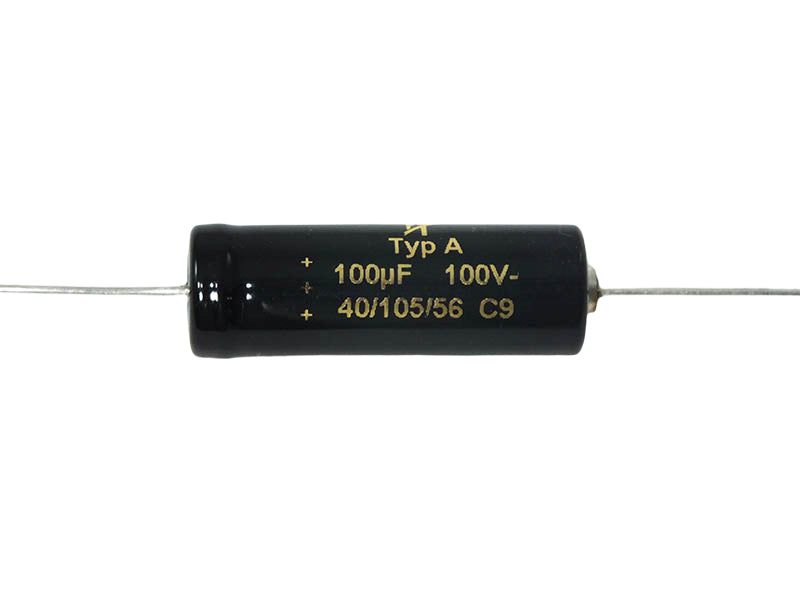 F&T Electrolytic Capacitor 100uF 100Vdc A Series Axial
