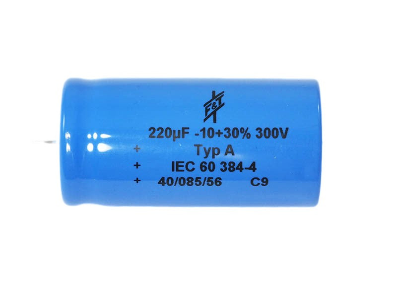 F&T Electrolytic Capacitor 220uF 300Vdc A Series Axial