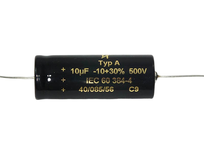 F&T Electrolytic Capacitor 10uF 500Vdc A Series Axial