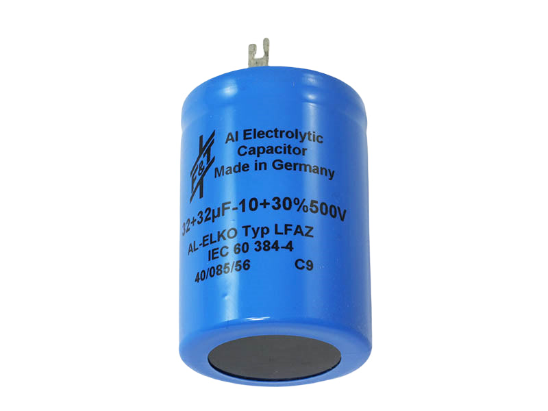 F&T Electrolytic Capacitor 32+32uF 500Vdc LFAZ Series Multi-Section Axial