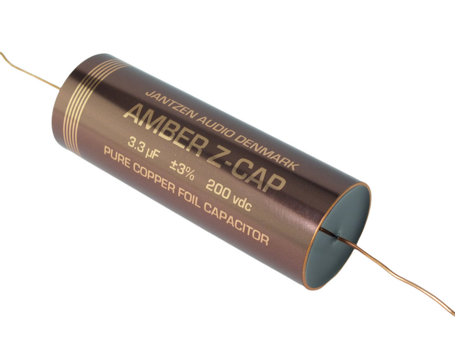 Jantzen Capacitor 33µF 200Vdc 3% Amber Z-Cap Series Copper Foil Polypropylene