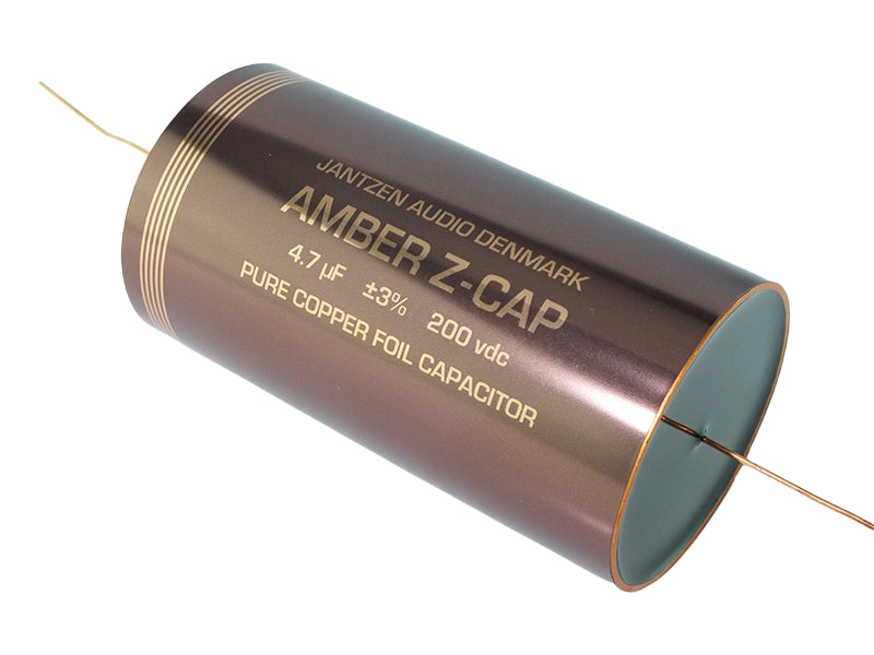 Jantzen Capacitor 470µF 200Vdc 3% Amber Z-Cap Series Copper Foil Polypropylene