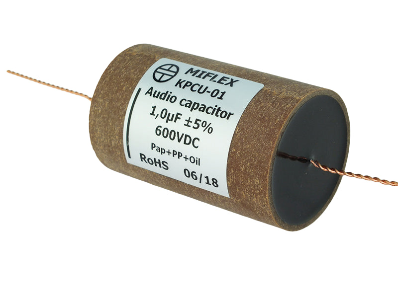 Miflex Capacitor 1.0uF 600Vdc KPCU Series Copper Foil Paper/Polypropylene Oil