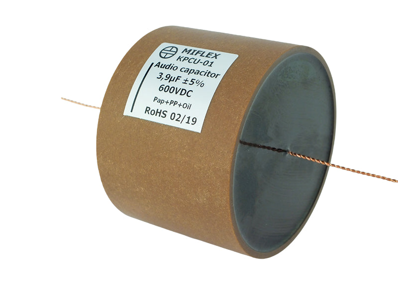 Miflex Capacitor 3.9uF 600Vdc KPCU Series Copper Foil Paper/Polypropylene Oil