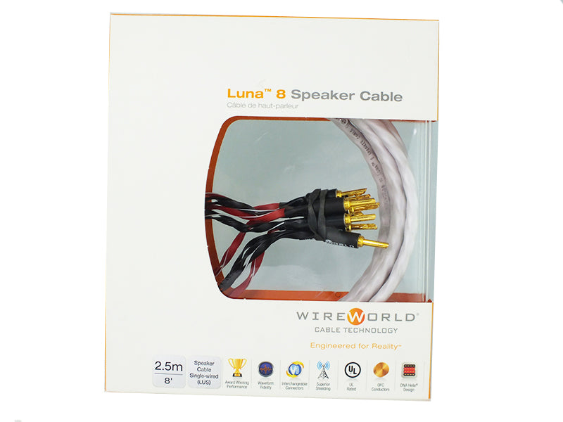 WireWorld Luna 8 Series Speaker Terminated Cable Banana 2.5M