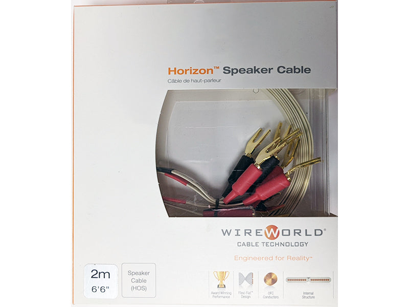 WireWorld Horizon Series Flat Speaker Terminated Cable Spade 2.0M