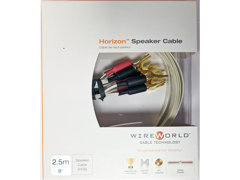 WireWorld Horizon Series Flat Speaker Terminated Cable Spade 2.5M