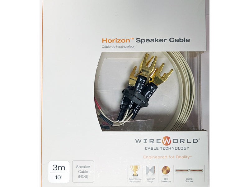 WireWorld Horizon Series Flat Speaker Terminated Cable Spade 3.0M