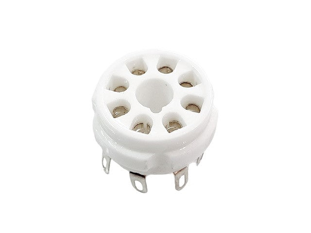 Socket 8 Pin Ceramic Chassis Mount-Silver GZC8-Y-1 Tube Socket