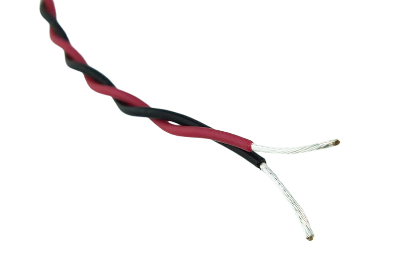 BB DH Labs T-20X Series 20awg Twisted Hook-up Wire Red/Black (0.49 ft piece available)