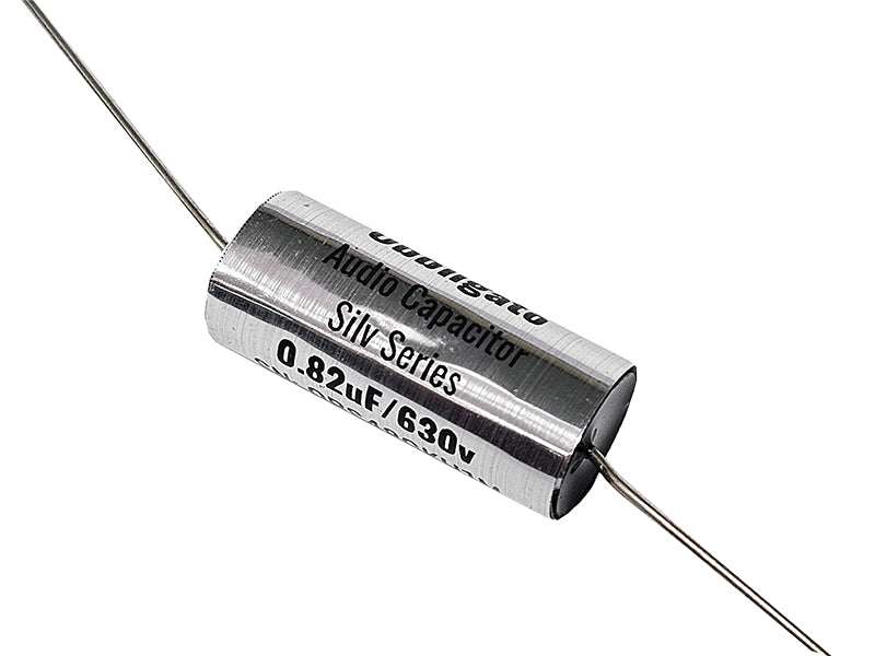 Obbligato 0.82uF 630Vdc “New” Silv Series Metalized Polypropylene Film Capacitor Axial Lead