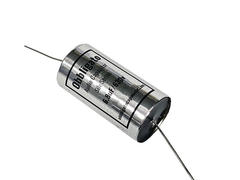 Obbligato 6.8uF 630Vdc “New” Silv Series Metalized Polypropylene Film Capacitor Axial Lead
