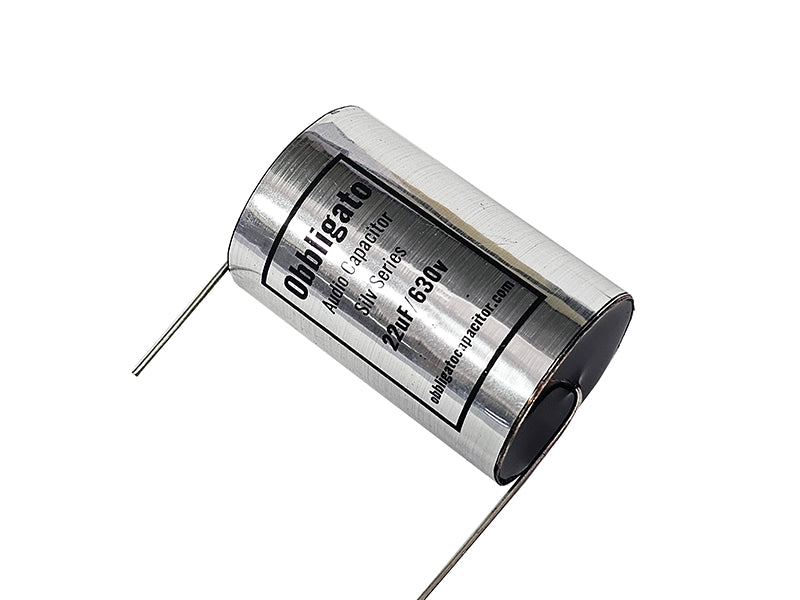 Obbligato 22uF 630Vdc “New” Silv Series Metalized Polypropylene Film Capacitor Axial Lead