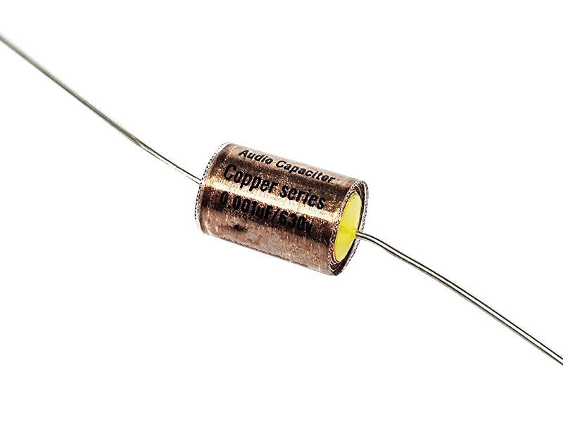 Obbligato 0.0010uF 630Vdc “New” Copper Series Metalized Polypropylene Film Capacitor Axial Lead