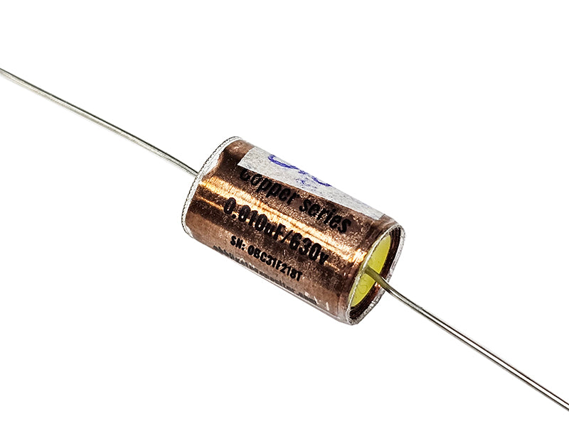 Obbligato 0.010uF 630Vdc “New” Copper Series Metalized Polypropylene Film Capacitor Axial Lead