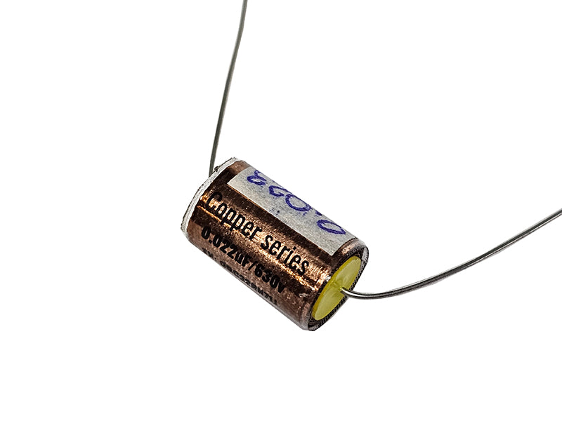 Obbligato 0.022uF 630Vdc “New” Copper Series Metalized Polypropylene Film Capacitor Axial Lead