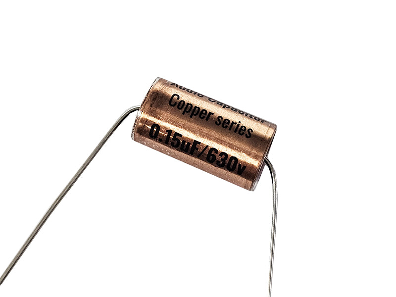 Obbligato 0.15uF 630Vdc “New” Copper Series Metalized Polypropylene Film Capacitor Axial Lead