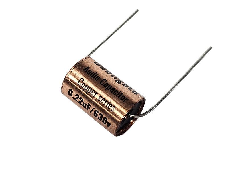 Obbligato 0.22uF 630Vdc “New” Copper Series Metalized Polypropylene Film Capacitor Axial Lead
