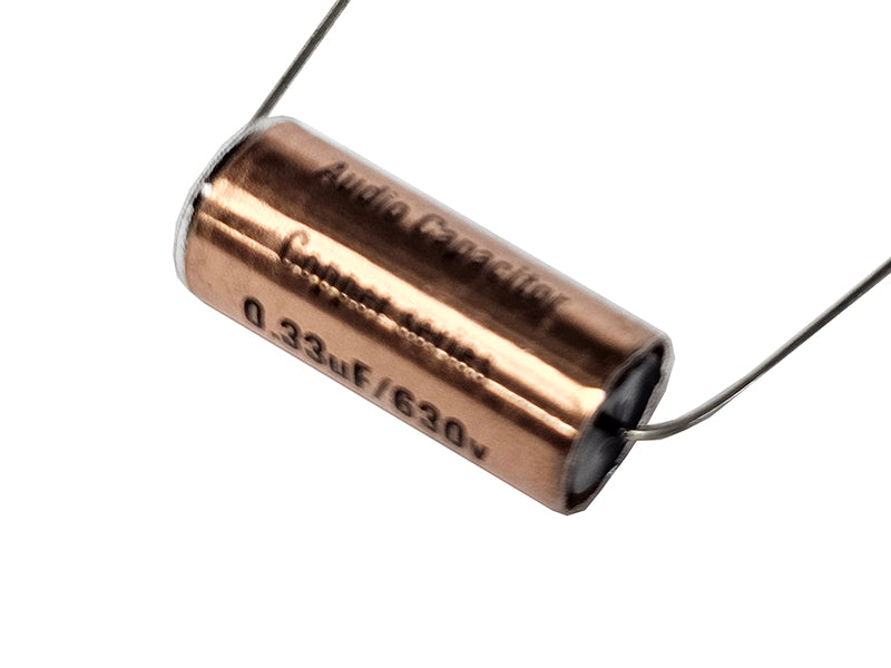Obbligato 0.33uF 630Vdc “New” Copper Series Metalized Polypropylene Film Capacitor Axial Lead