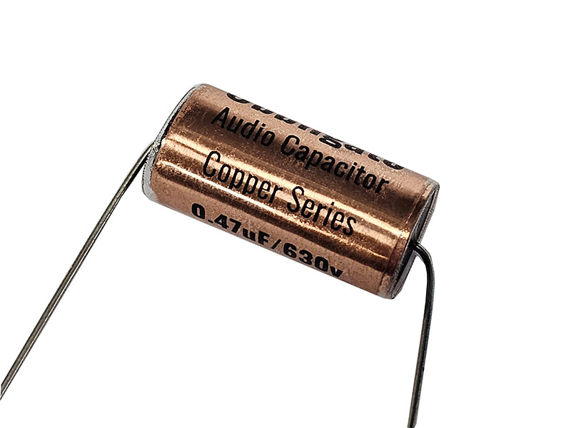 Obbligato 0.47uF 630Vdc “New” Copper Series Metalized Polypropylene Film Capacitor Axial Lead