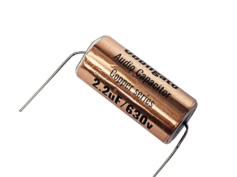 Obbligato 2.2uF 630Vdc “New” Copper Series Metalized Polypropylene Film Capacitor Axial Lead