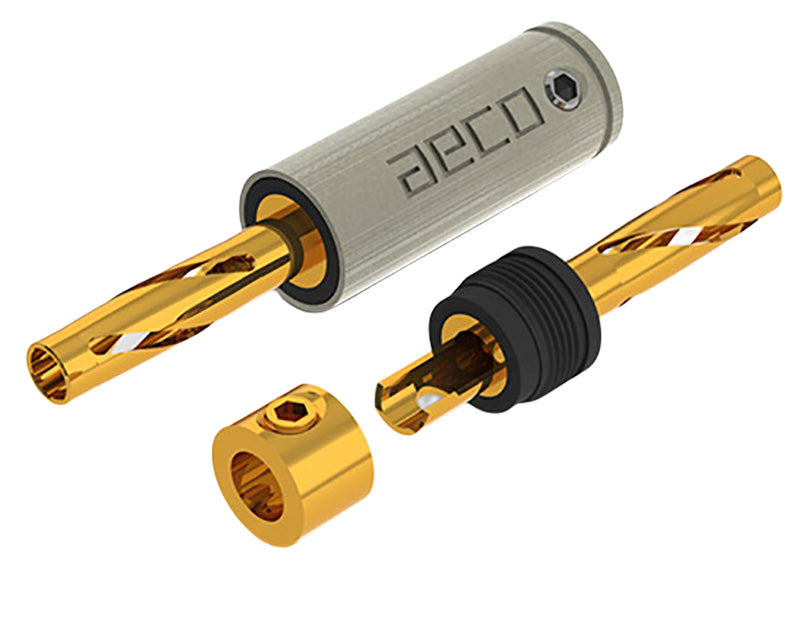 AECO Connector ABP-1111G Series Gold-Plated Tellurium Copper Banana Plugs