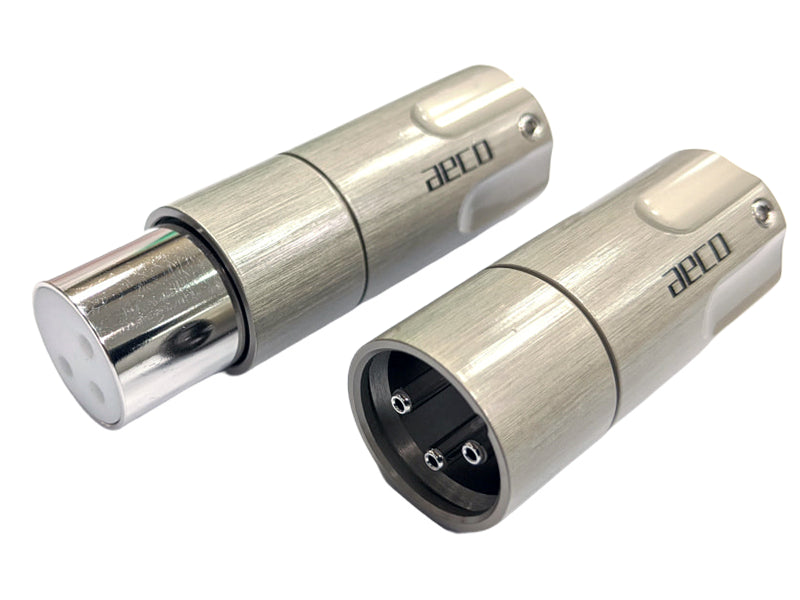 AECO Connector AMI-1060R Series Rhodium-Plated Tellurium Copper 3-pin Male/Female XLR Plugs