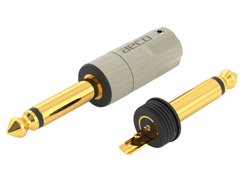 AECO Connector AT6-1221G Series Gold-Plated Tellurium Copper 6.3mm (1/4") Mono TRS Plug