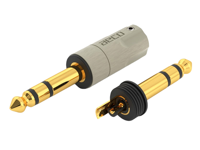 AECO Connector AT6-1231G Series Gold-Plated Tellurium Copper 6.3mm (1/4") Stereo TRS Plug