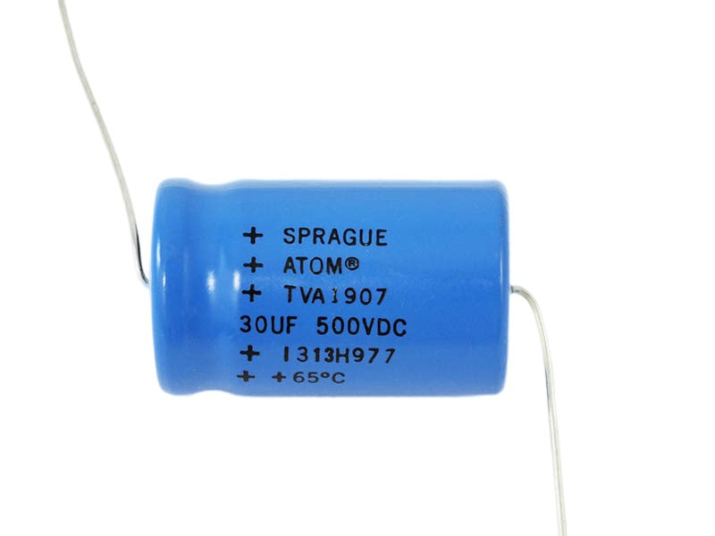 Sprague Electrolytic Capacitor 30uF 500Vdc Atom TVA Series, Radial
