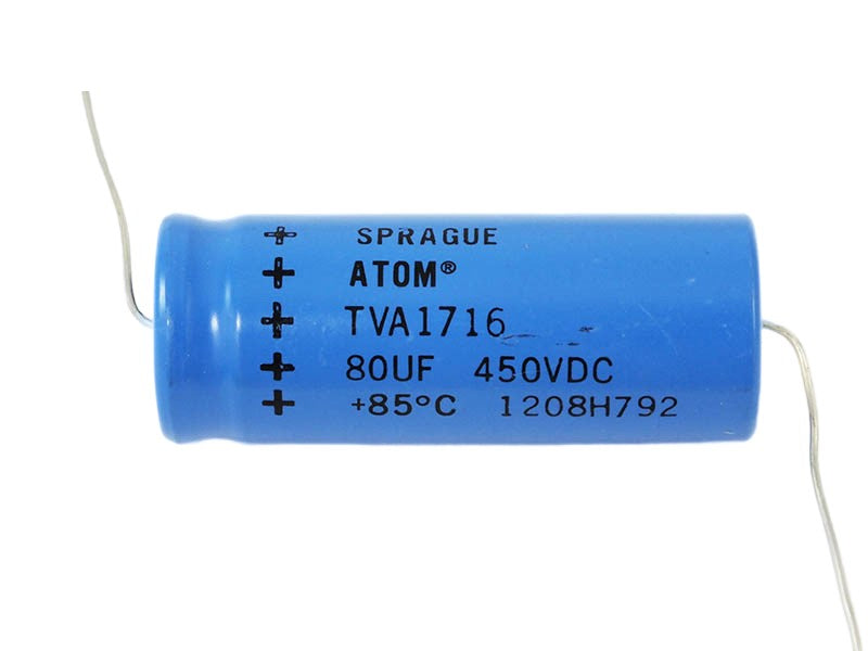 Sprague Electrolytic Capacitor 80uF 450Vdc Atom TVA Series, Radial