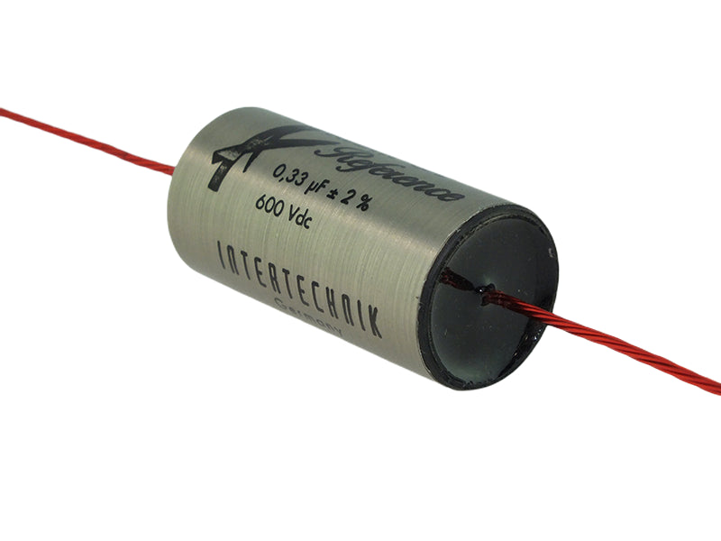 Audyn Capacitor 0.33uF 600Vdc 2% Tolerance Axial Lead Tri-Reference Series Aluminum Foil Polypropylene