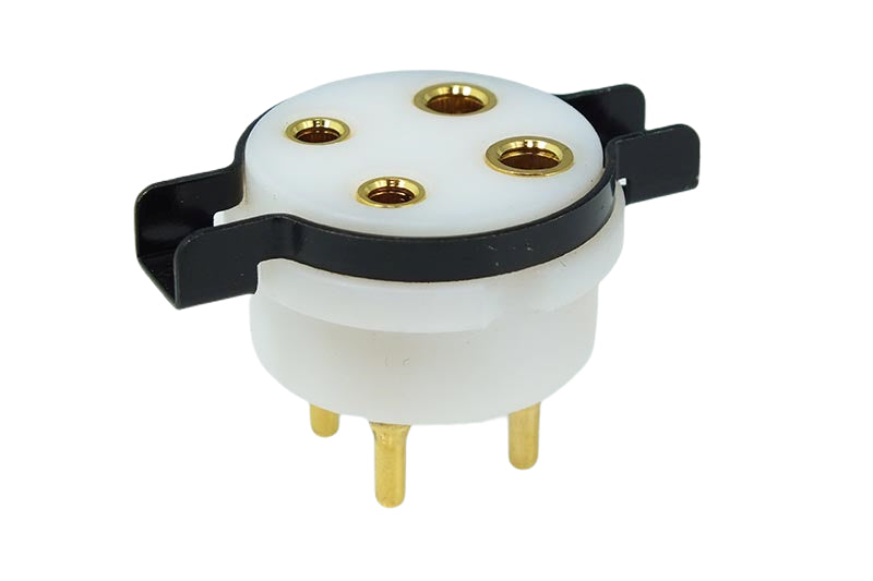 ConneX Socket 4 Pin Ultra-Premium PTFE (Teflon) Gold Plated Machined Pin