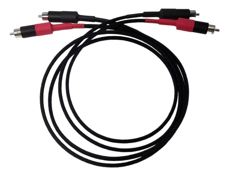 DUELUND Dual DCA16GA Cable + DUELUND "Plastic Free" Black/Rhodium o/Copper Plugs (1M - RCA)
