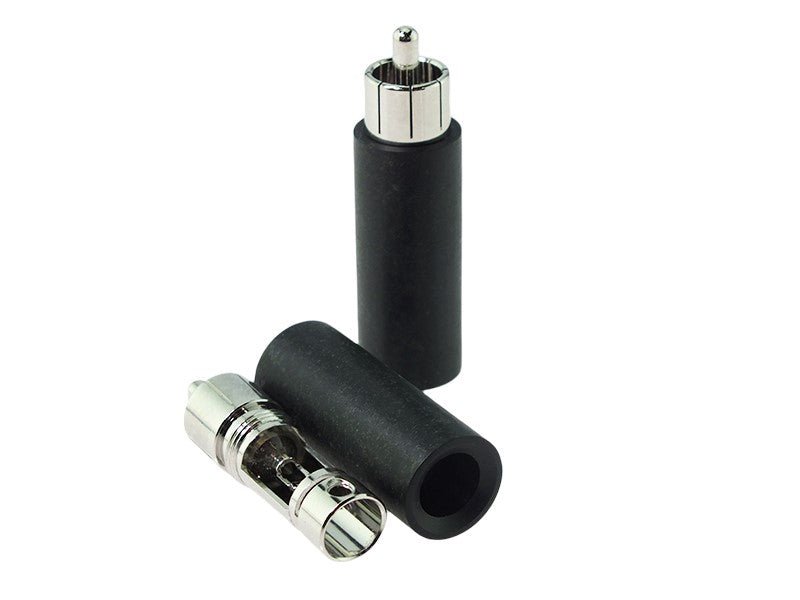 Duelund Connector RCA Male Plugs Rhodium *PLASTIC FREE*