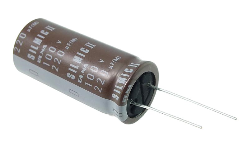 Elna Electrolytic Capacitor 220uF 100Vdc RFS Series Radial