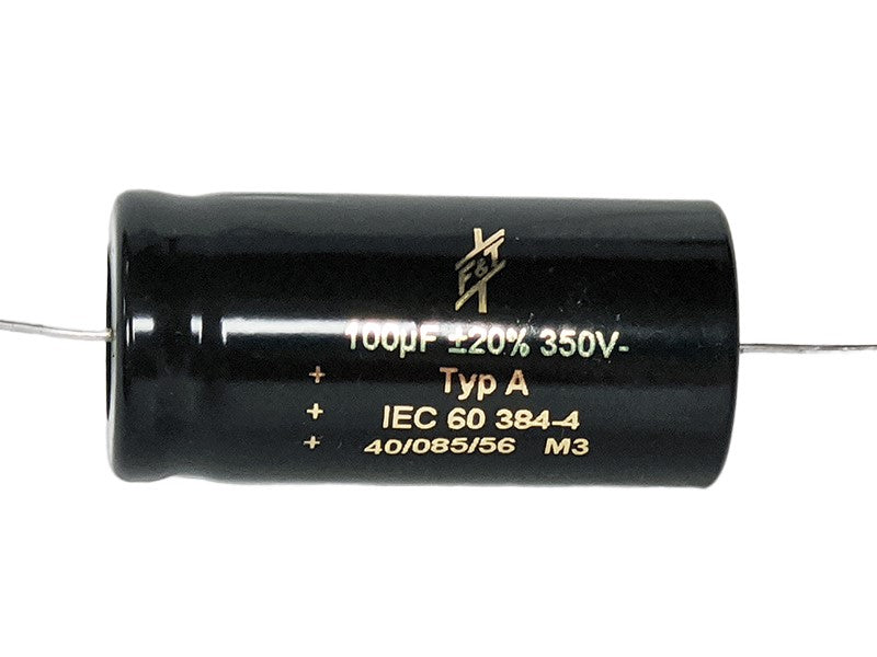 F&T Electrolytic Capacitor 100uF 350Vdc A Series Axial