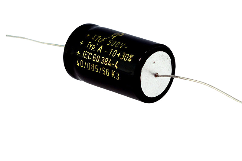 F&T Electrolytic Capacitor 47uF 500Vdc A Series Axial