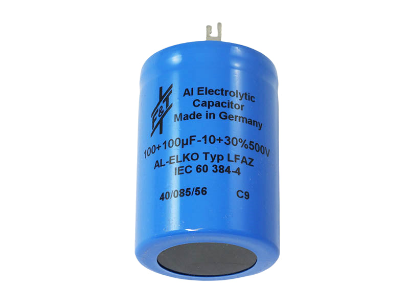 F&T Electrolytic Capacitor 100+100uF 500Vdc LFAZ Series Multi-Section Axial
