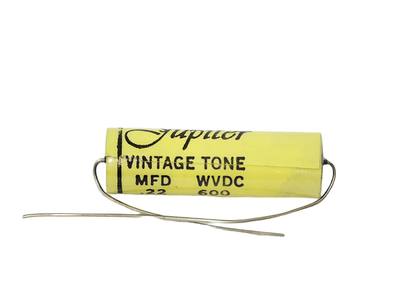 Jupiter Capacitor 0.22uF 600Vdc Yellow Vintage Tone Series Aluminum Foil Mylar
