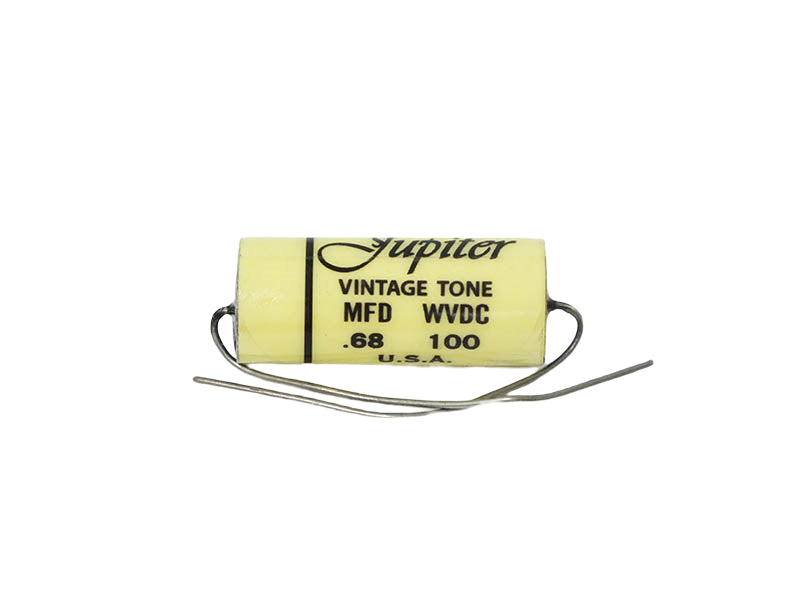 Jupiter Capacitor 0.68uF 100Vdc Yellow Vintage Tone Series Aluminum Foil Mylar