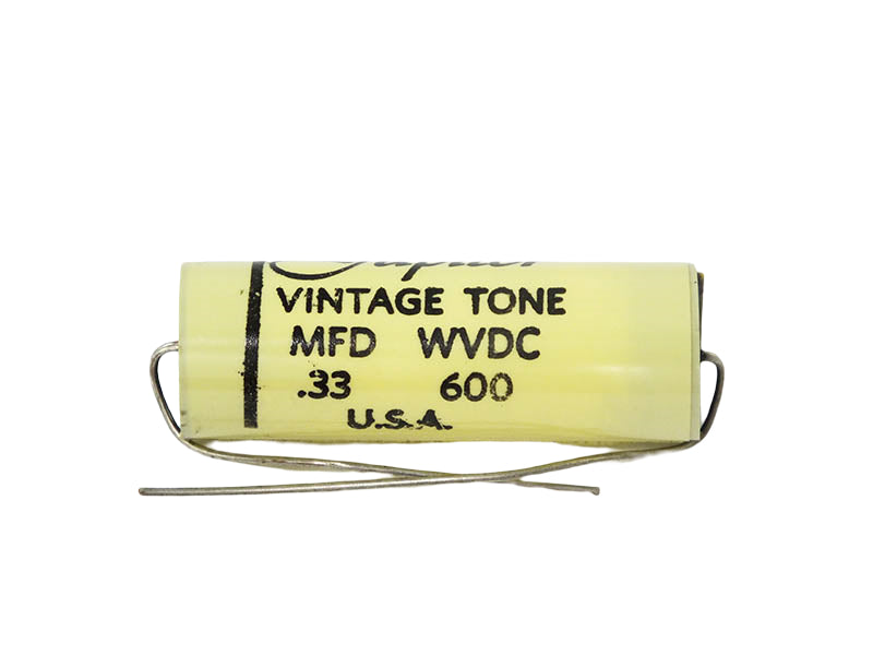 Jupiter Capacitor 0.33uF 600Vdc Yellow Vintage Tone Series Aluminum Foil Mylar